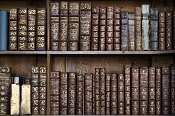 Baroque bookshelve details