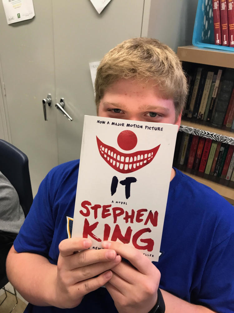 Enjoying the book IT and its 1157 pages, Jacob Kampelman (21) says I am not going to watch the movie until I finish the book.