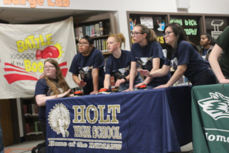 Holts Battle of the Books team was geared up and ready to answer what ever was thrown at them