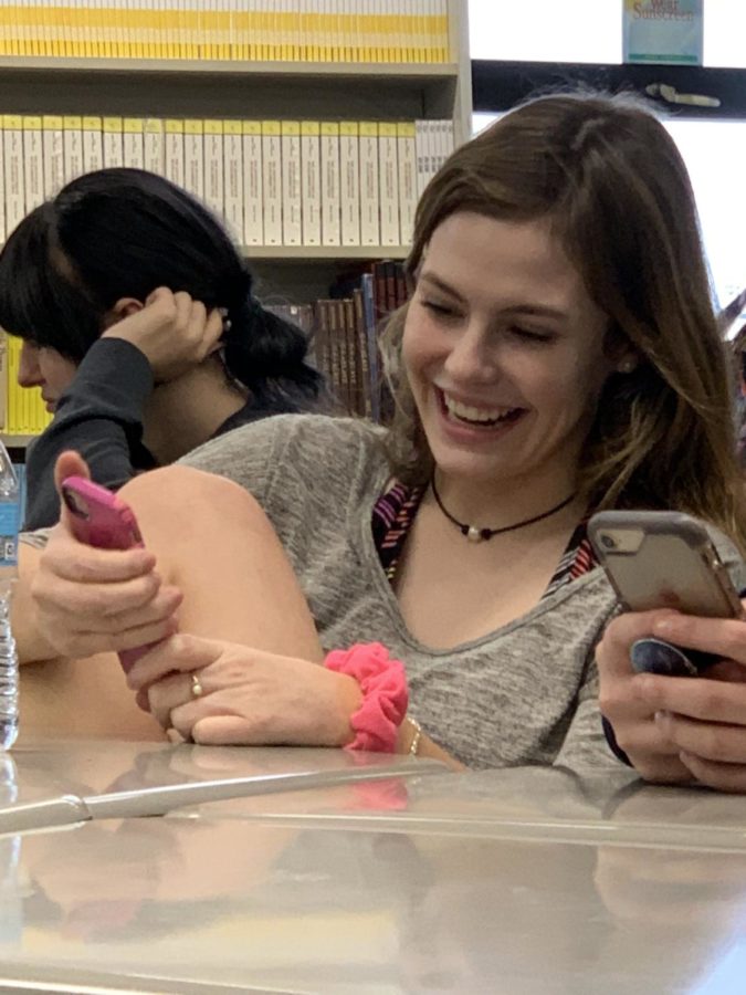 Students on their cell phones during class, sometimes lose focus on what really matters.