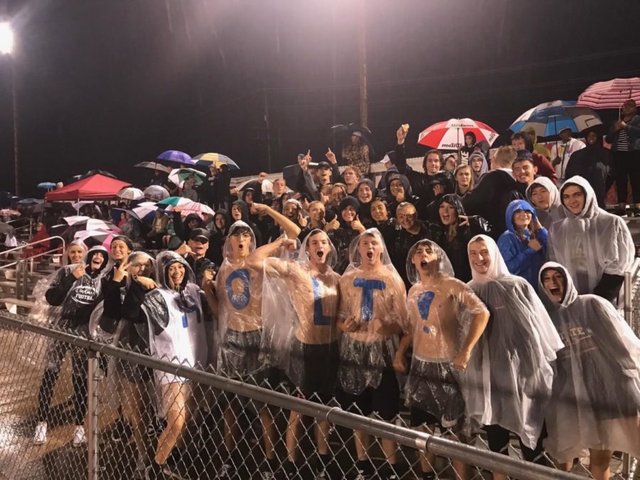 Despite the weather, fans came out in ponchos ready to support the team.
