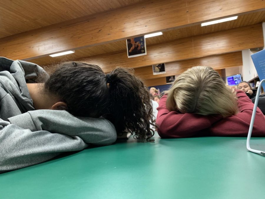 Students catch up on much needed sleep before school starts.
