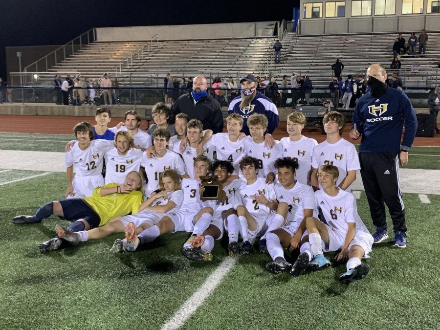 Winning districts three times in a row, the Indians defeat Timberland 2-1.