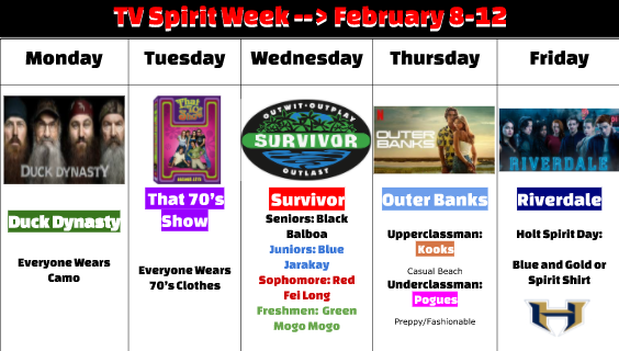 TV Spirit Week 2021