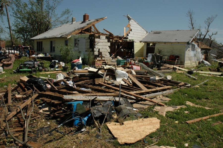 The aftermath of an E4 tornado in Newtonia, Missouri. (May 12, 2008)
