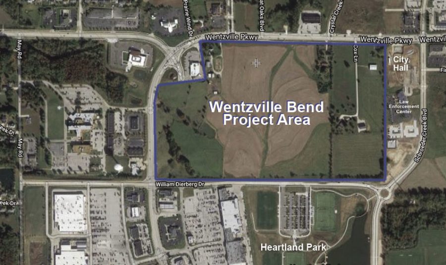 This shows where Wentzville city planners are focusing their efforts on developing Wentzville.