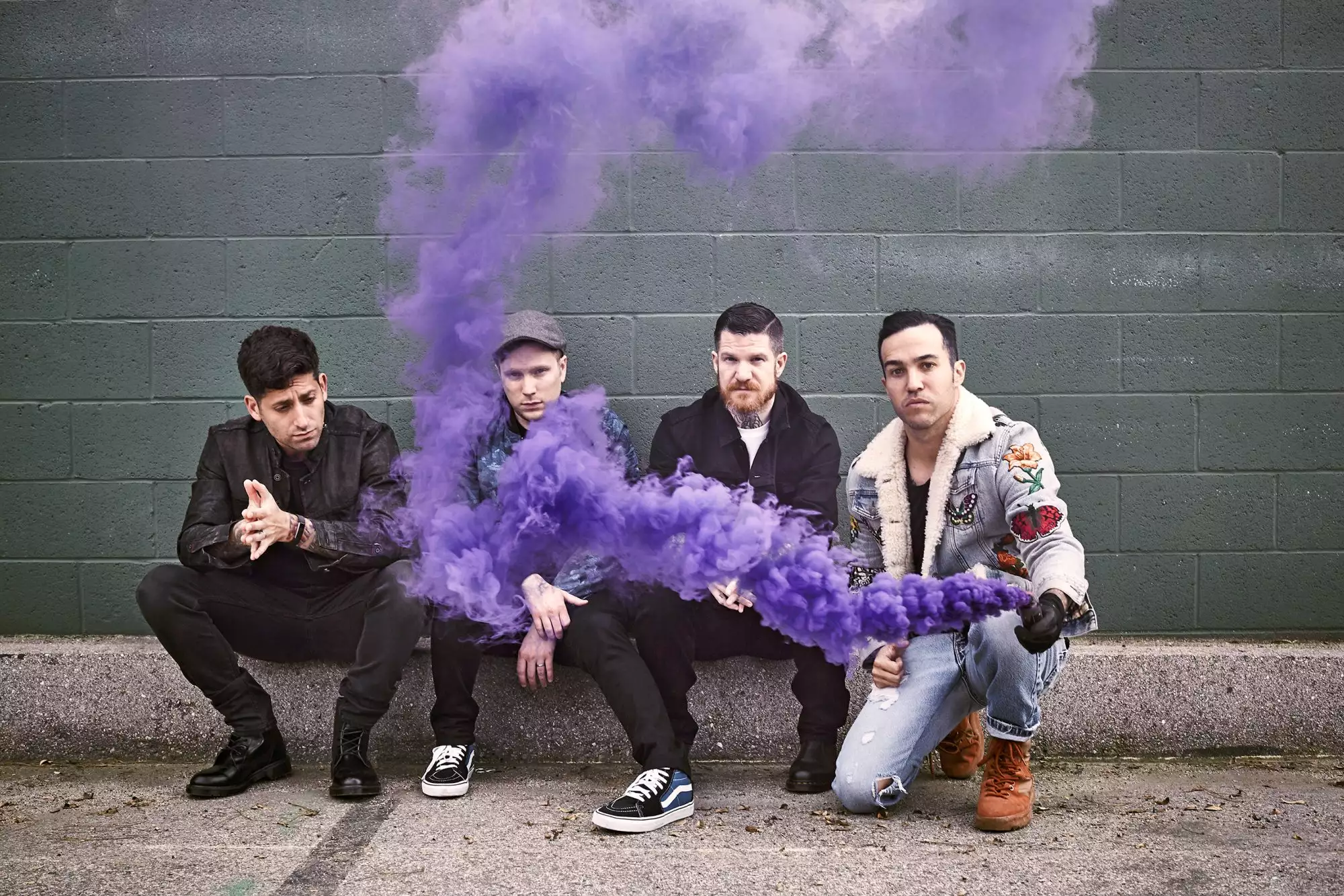 Fall Out Boy in a photoshoot for Entertainment Weekly